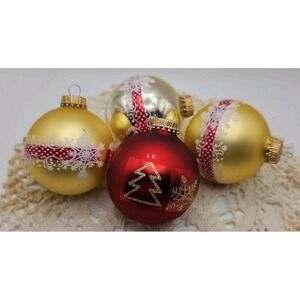 Set Of 4 Vintage Krebs Christmas Ornaments  (469)